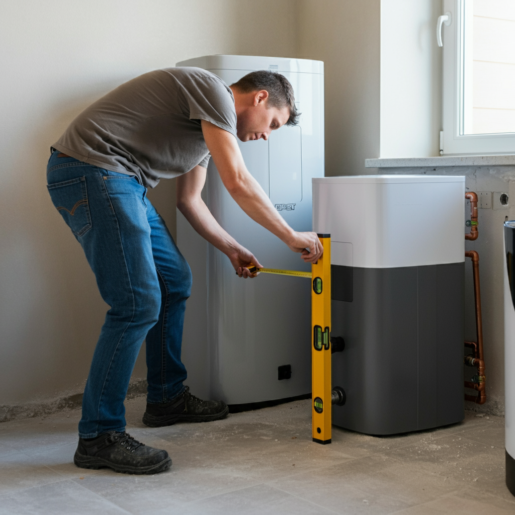 Measuring for water softener installation space requirements