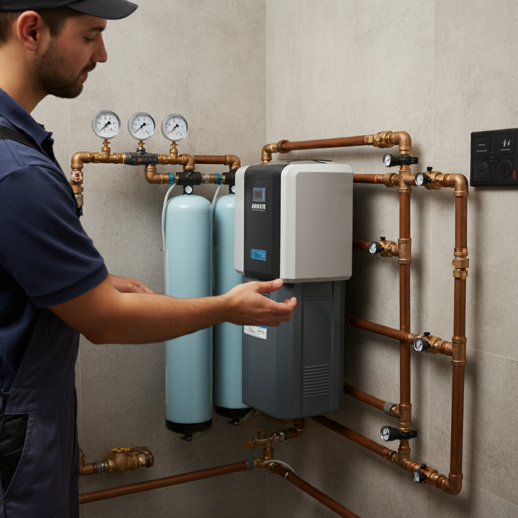 Professional water softener installation