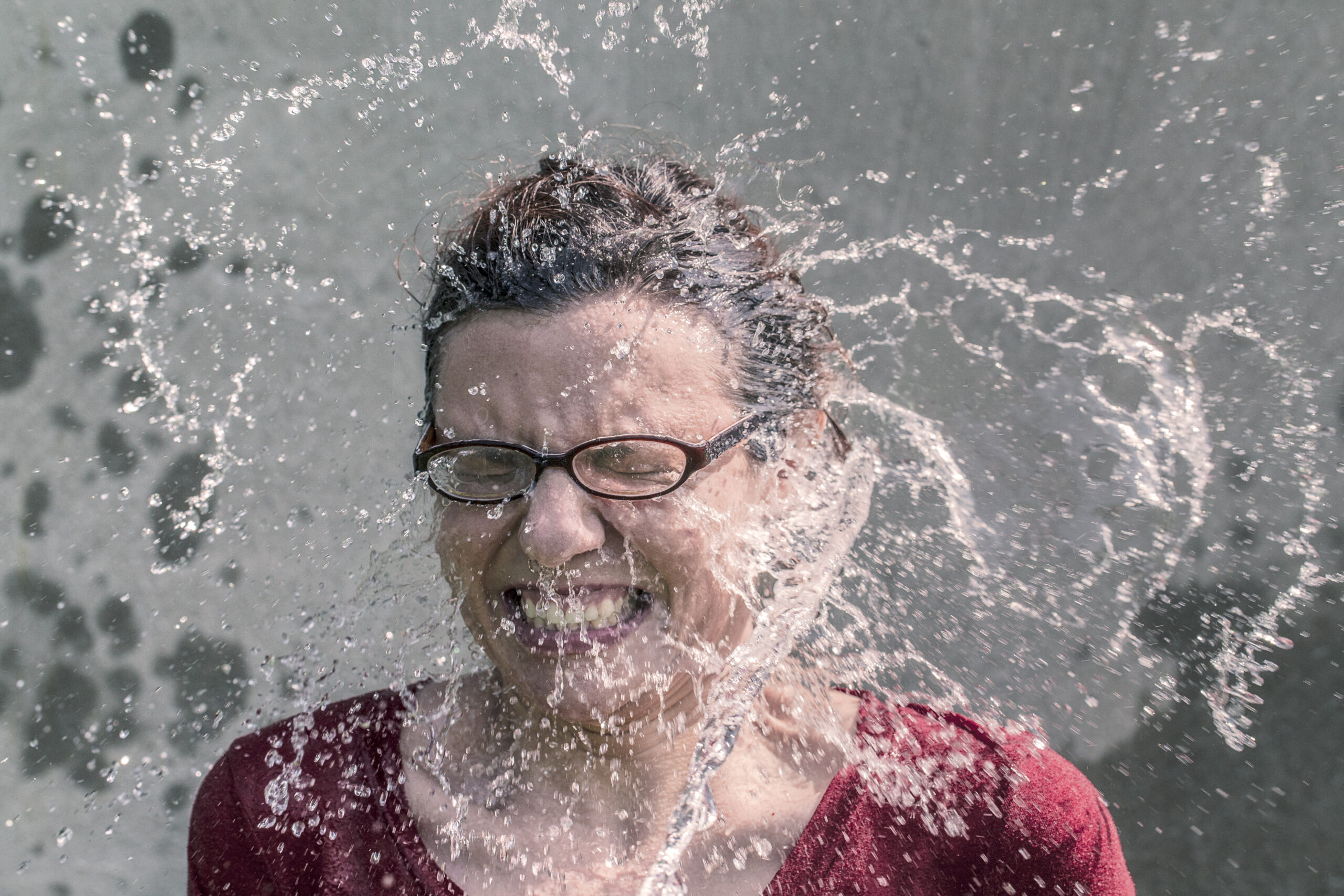 Water Splashing On women